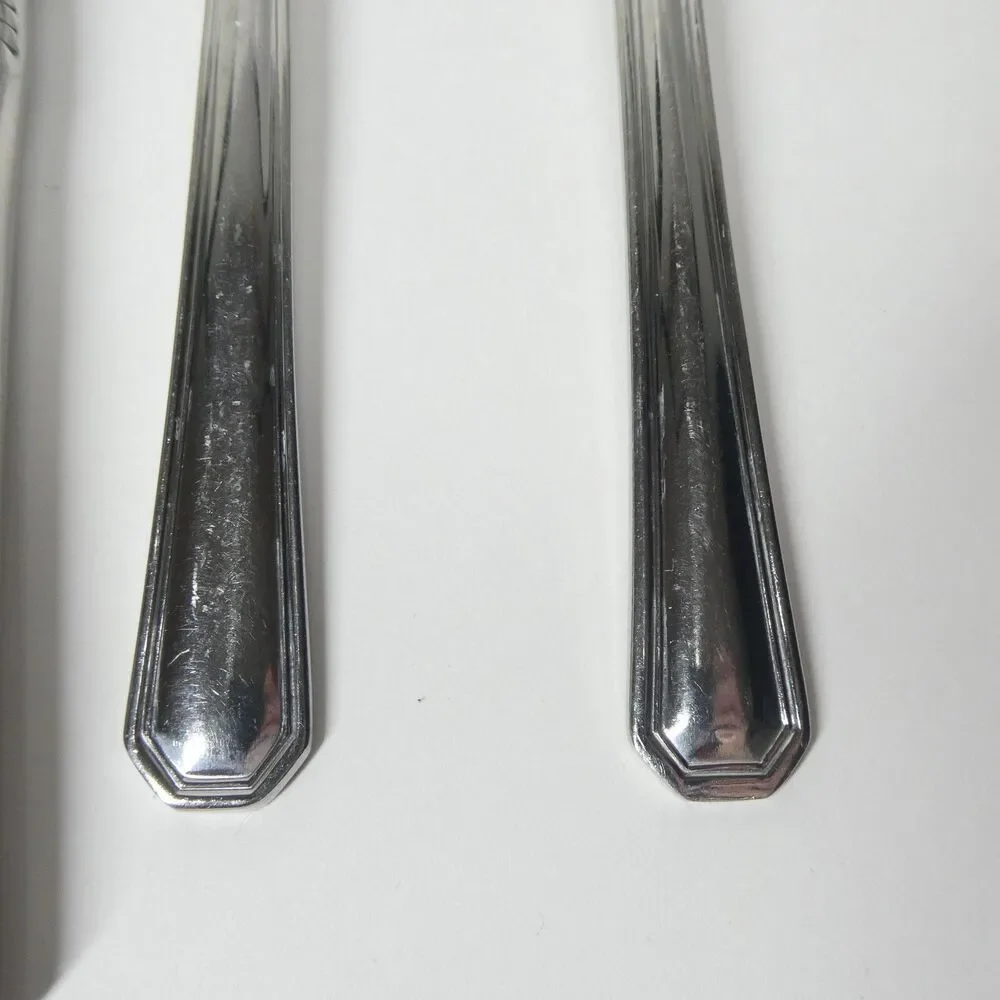 Pfaltzgraff Providence 4pc Flatware Lot Soup Spoons Knives Stainless